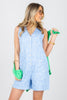 Weekend Wonder Blue Sleeveless Romper