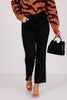 Kelsey Black High Rise Ankle Flare Jean