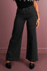 Sarah Pin Striped Bling Wide Leg Black Pant