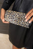London Leopard Rhinestone Clutch