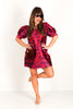 Next Move Magenta Mix Short Sleeve Mini Dress