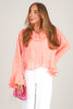 Bridget Neon Orange Leopard Long Sleeve Blouse