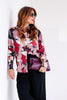 Mabrey Mauve Floral Print Long Sleeve Blouse