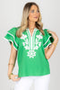 Payton Kelly Green Short Sleeve Top