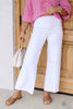 Erin High Waisted White Wide Leg Pant