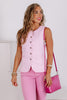Simple Joys Pink Striped Vest