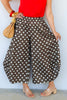 The It Factor Brown Polka Dot Extra Wide Barrel Pant