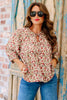 Walked with You Cream and Red Floral Print Corduroy Long Sleeve Top