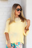 Verona Yellow Knitted Short Sleeve Top