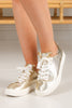 Sam Edelman Poppy Gold Leather Sneakers