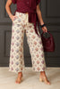 Keira Ecru Cropped Wide Leg Pant
