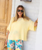 Verona Yellow Knitted Short Sleeve Top