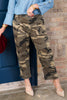 Ashton Olive Camo Wide Leg Barrel Jean