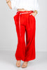 All That You Know Red Wide Leg Pant
