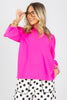 Laine Hot Pink Long Sleeve Top