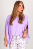 Own The Day Lavender Short Sleeve Top
