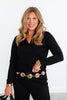 Foxcroft Talia Black Long Sleeve Blouse