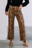Michele Brown Zebra Wide Leg Pant