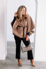 Bella Khaki Belted Cape
