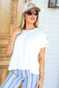 London Off White Short Sleeve Top