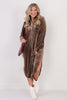 Velvet Elvis Mocha Long Sleeve Midi Dress