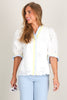 Nice Things White 3/4 Sleeve Blouse