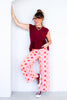 Bright Beginnings Coral & Pink Polka Dot Wide Leg Pant