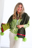 Mitchie's Khaki & Lime Pattern Scarf