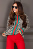 At a Glance Oatmeal Leopard Print Long Sleeve Top