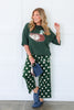 Mallard Duck Hunter Green Patchwork Dolman Sleeve Top