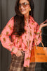 Tiger Coral Camp Long Sleeve Blouse