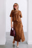 Becca Brown Midi Skirt