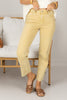 Kelley Mustard Cropped Straight Jean