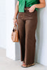 Getting Close Brown Wide Leg Pant