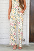 Margo Floral Ecru Cropped Wide Leg Pant