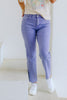 Kelley Lavender Cropped Straight Jean