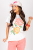 Roses Painting Off White Short Sleeve Tee