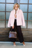 Molly Bracken Pink Faux Fur Long Sleeve Coat