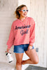 American Girl Red & White Cropped Long Sleeve Top