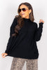 Ellie Heather Black Long Sleeve Sweater