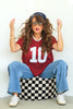 Need The Number Crimson & White Short Sleeve Top