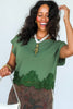 Spencer Olive Cap Sleeve Top