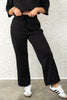 Kellie Scuba Black Wide Leg Pant
