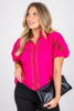 Say It Again Fuchsia Short Sleeve Top