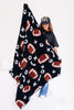 DOORBUSTER Game Plan Black Football Blanket