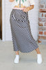 Abbie Cream & Black Midi Skirt
