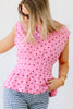 Alyssa Pink Polka Dot Sleeveless Top