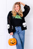 Spooky Night Black Skull Long Sleeve Cardigan