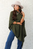 Amira Olive Scarf Poncho