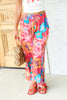 Feels Like Paradise Teaberry Printed Wide Leg Pant